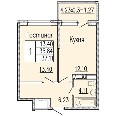 1 комнатные квартиры в ЖК Классика