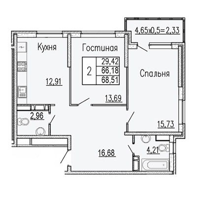 2 комнатные квартиры в ЖК Классика