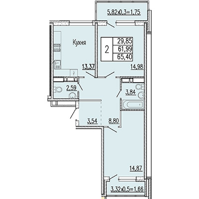 2 комнатные квартиры в ЖК Классика
