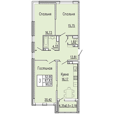 3 комнатные квартиры в ЖК Классика
