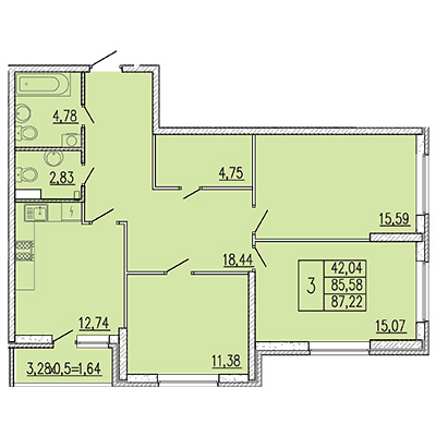 3 комнатные квартиры в ЖК Классика