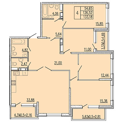 4 комнатные квартиры в ЖК Классика