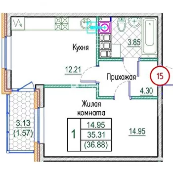 1 комнатные квартиры в ЖК Московский