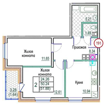 2 комнатные квартиры в ЖК Московский