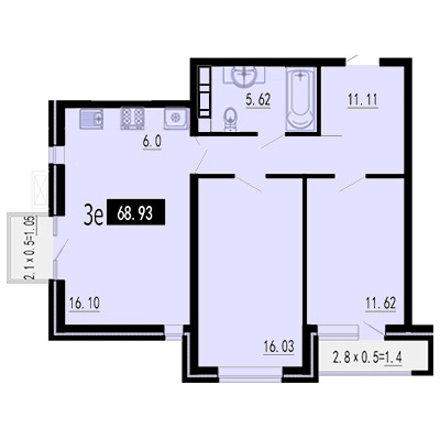 3 комнатные квартиры в ЖК Новые огни