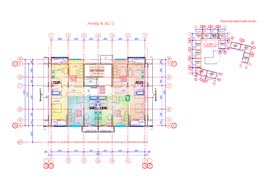 Литер В блок-секция 3 план типового этажа