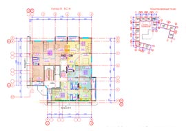 Литер В блок-секция 4 план типового этажа